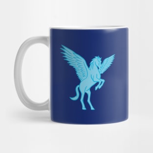 Blue Pegasus Line Drawing Mug